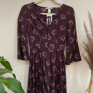 H&M NEW Patterned Fit & Flare Dress